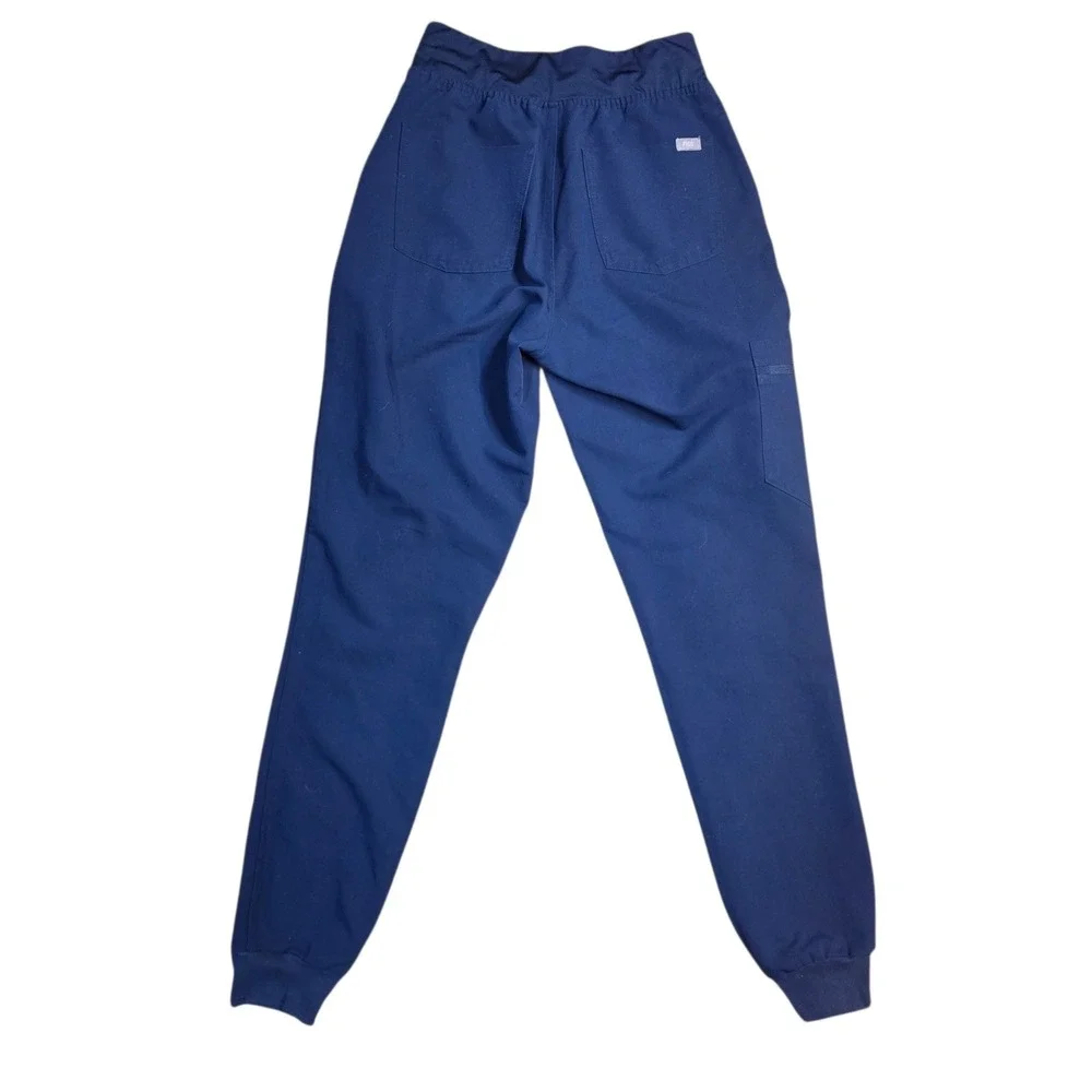 FIGS Zamora High Waisted Jogger Scrub Pant Navy Blue XS Tall Technical Coll‎